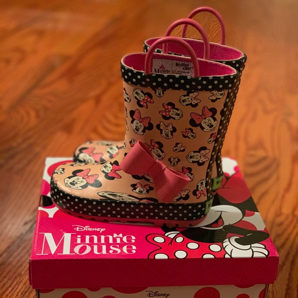 Toddler Girls Western Chief Minnie Mouse Rainboots